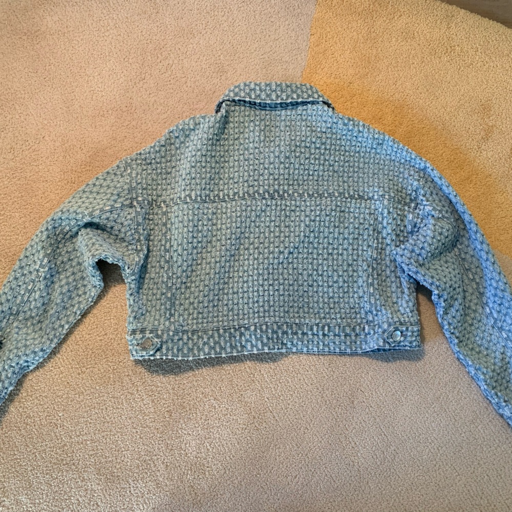 Forever 21 Light Blue Textured Jacket - Picture 2 of 3